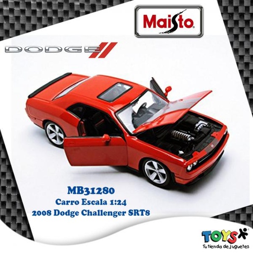 [MB31280] Carro 1:24 2008 Dodge Challenger SRT8 Naranja 3a+ (072355)