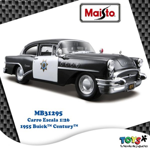 [MB31295] Carro Patrulla Buick® Century Negro 1955 Esc:1:26 3a+(312956)