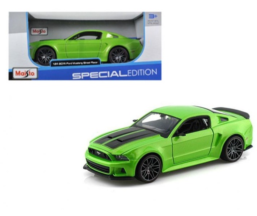 [MB31506] Carro Ford Mustang Street Racer Verde Metálico Esc: 1:24  3a+