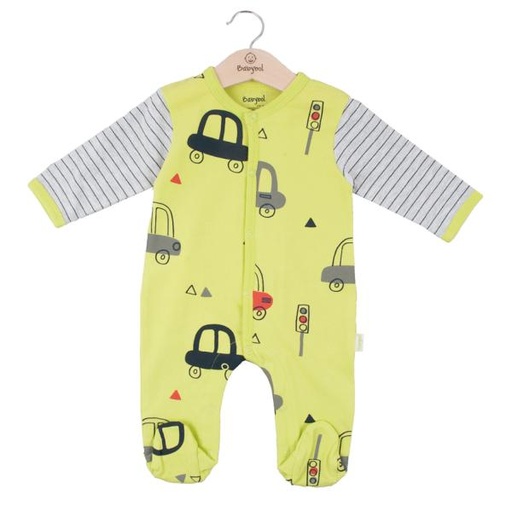 [BBL1300576M] Pijama Manga Larga en Caja de Carritos Verde 6m (609136)