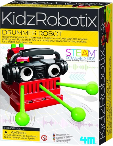 [4M3442] Robot Bateria Chatarrero Armable Kidzroboix 5a+