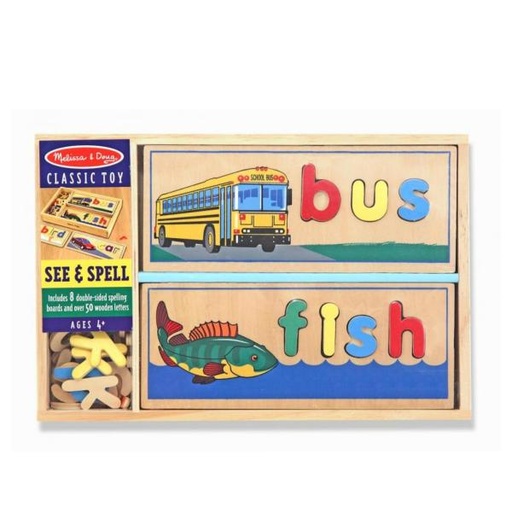 [MD2940] Juego Figuras y Letras de Madera Mira y  Deletrea 4a+(12940)