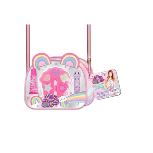 [HF744RB] Bolso Bandolera Brilla en la Oscuridad de Gatito  C/ Cosméticos 8a+