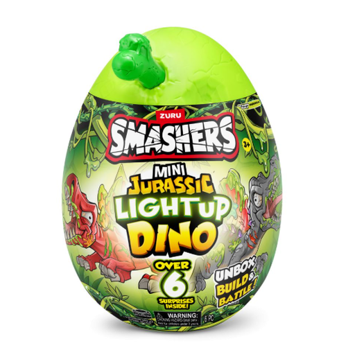 [ZU74107] Huevo Sorpresa  Smashers Jurassic Light Dino Displ/6 Surt/3 3a+