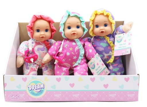 [GIG22304] Bebé Suave  30,5cm Dream Collection Displ/12  Surt/3  3a+