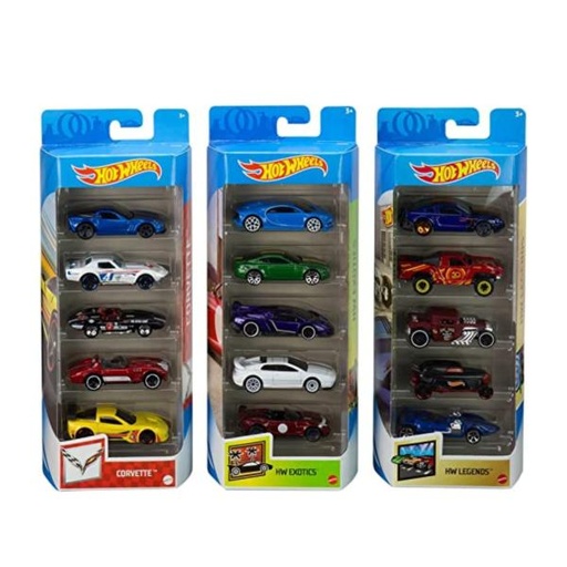 [MT1806] Hot Wheels - Carro Set de 5 Surtido 3+