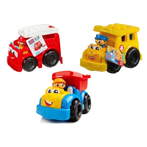 [MTCND62] Fisher-Price MB Vehículos con Bloques de Construcción Surt/4 6pcs 1-5a