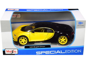 [MB31514Y] Carro Bugatti Chiron Amarillo Negro Esc:1:24 3a+ (072546)