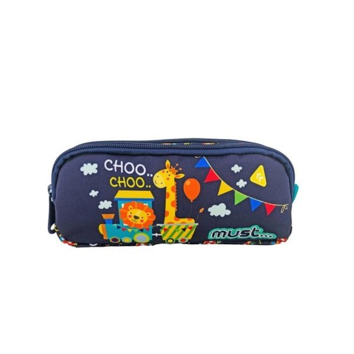 [DK585495] Cartuchera Must Energy 21X6X9 cm 2 Zippers Little Train