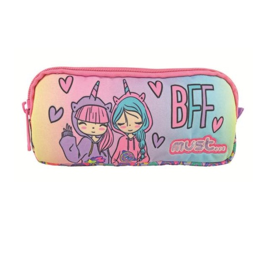 [DK585536] Cartuchera Must Energy 21X6X9 cm 2 Zippers Mejores Amigos Para Siempre (Bff)