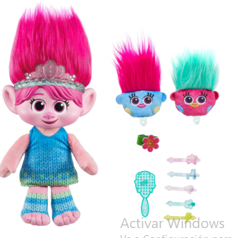 [MTHTM14] Muñeca de los Trolls 3 Reina Poppy Espectáculo Sorpresa 3a+
