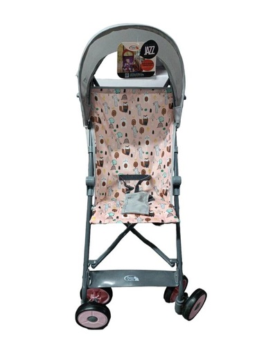 [AC12011011] Coche Sombrilla Rosado con Gris de Animalitos de la Selva  0m+