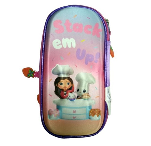 [NZ0335] Cartuchera Doble Zipper de la Casa de Muñecas de Gabby`s (PC060A)