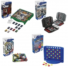 [HBF8248] Hasbro Games - Juegos de Mesa de Viaje 6a+ ( Surtido de 4 - Se venden por Separado ) Trouble. Connect 4 . Clue . Battleship