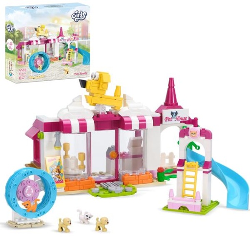 [CO4569] Casa de Mascotas Armable 244Pzs 6a+