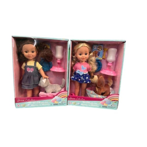 [GIG23505] Muñeca con Mascota Dream Collection Surt/2 3a+