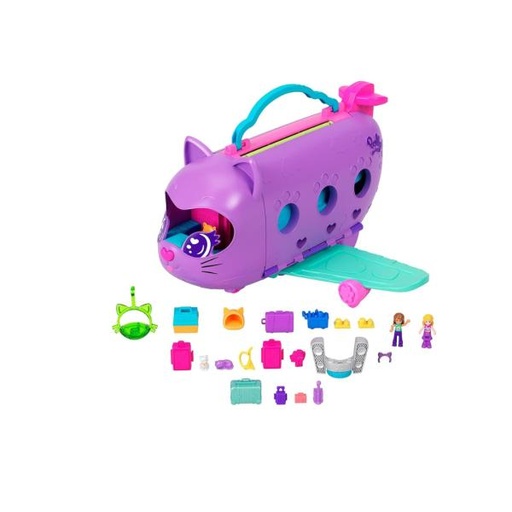 [MTHWP19] Figuras  Polly Pocket Avión de Gatito 4a+