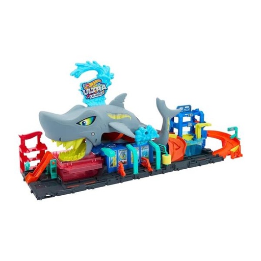 [MTHTN82] Hot Wheels City Lavado de Autos Mega Tiburón 3a+