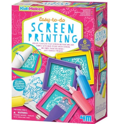 [4M4797] Kidz Maker Crea Diseños de Serigrafía en Cualquier Tela 5a+