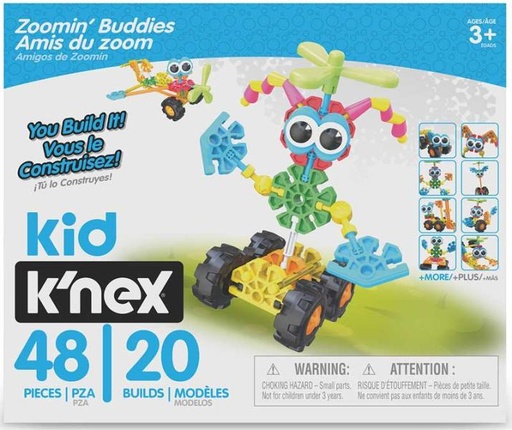 [BFKN85053] Amigos de Zoomin para Construir  K'nex 20en1 48Pzs 3a+