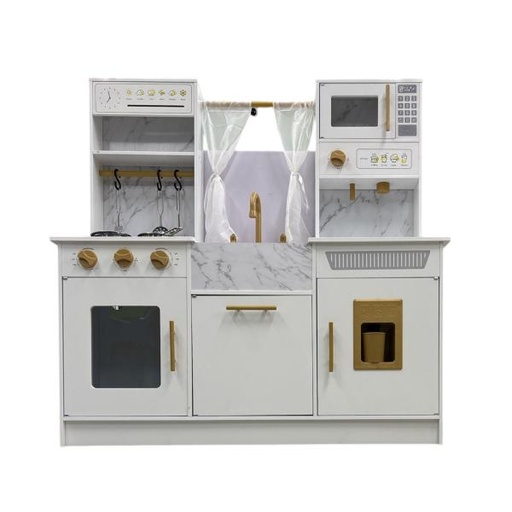 [ZHPLK568] Cocina de Madera de Juguete  Con Accesorios 3a+ (98cm x 35cm x15cm)