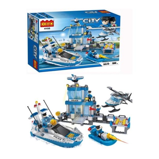 [CO4155] City Estación de Policía Marítima 644pzs 6a+