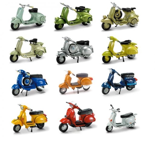 [TY060471A] Motos Vespa Surt/12 1:32 Disp/24 5a+ (06047)