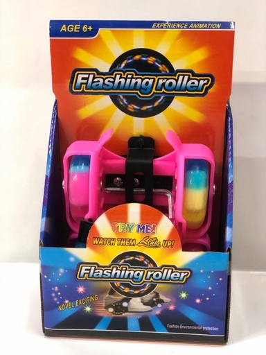 [YXSG17P] Patines Adaptables con Luz Surt/2 Fucsia-Rojo (30692)