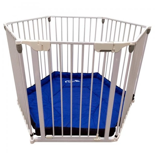 [FDFOXY017W] Encierro Hexagonal Metálico Blanco/Azul