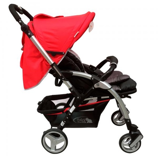 [FD-B015RU9] Coche de Aluminio Tres Posiciones Color Rojo con Gris  4 Ruedas 6-36 Meses