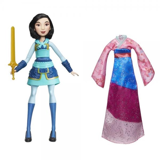 [HBE1948] Muñeca Princesas Disney Rapunsel/Mulan 3a+