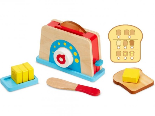 [MD19344] Juego Tostador de Pan y Mantequilla de Madera 10pzs 3a+