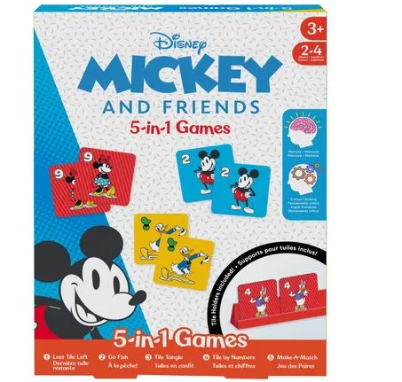 [MTHWC16] Mattel Games - Juego de Mesa Mickey y sus Amigos 5en1 3a+