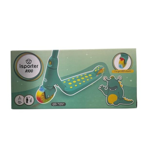 [ZEA100G] Scooter Ajustable con Luz Verde 3a+ 50Kg Max  ( 459143)