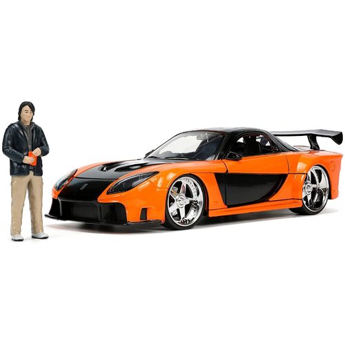 [JA33174] Carro c/Figura Rápidos y Furiosos Han & Mazda RX-7 Esc:1:24 8a+