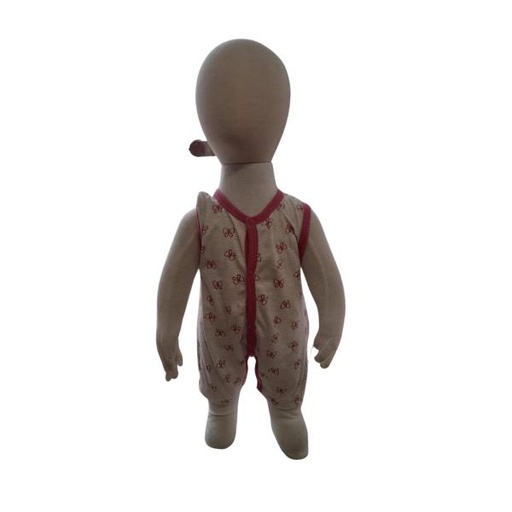 [BBL190801M] Mameluco Corto sin Mangas Verde Pistacho Caja de Regalo 1m