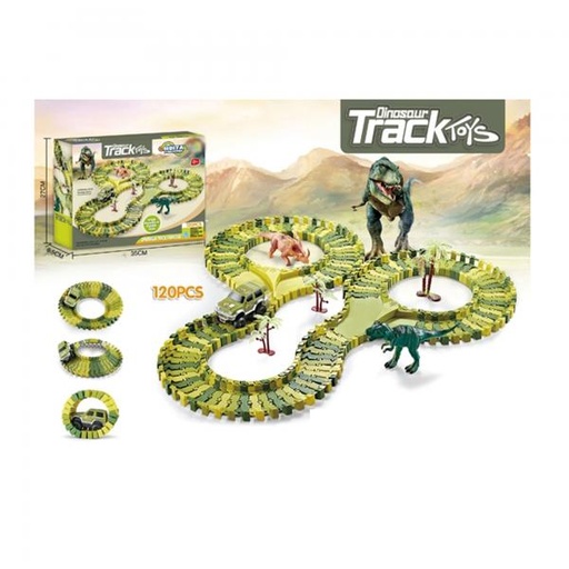 [WWXC256D] Pista de Carros Dinosaurios 120pzs 3a+ (443890)
