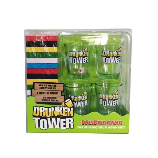 [WWAS21454C] Juego de Mesa Mini Torre de Colores Drinking Game 18a+ (458184)