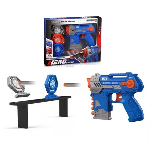 [WW9008A2] Lanzador de Dardos de Espuma con Tiro de Puntería Azul 8a+(458870)