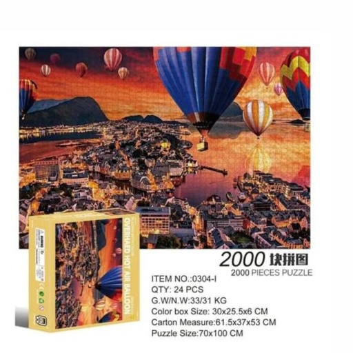 [WW0304I] Rompecabezas del Globo Aerostático 2000Pzs 14a+