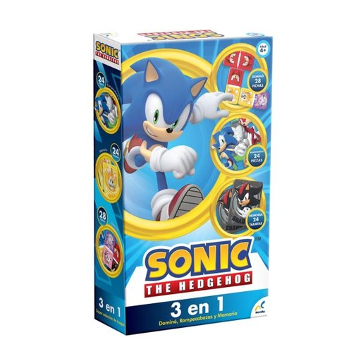 [PIJCA3488] Juego de Mesa 3en1 de Sonic The Hedgehog 4a+