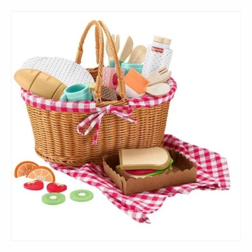 [MTHXT81] Fisher-Price Juego de Cesta de Picnic de Madera 3a+