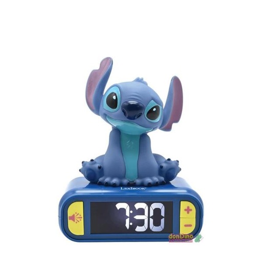 [LX10213] Reloj Despertador con Luz Nocturna y Sonido Disney Stitch