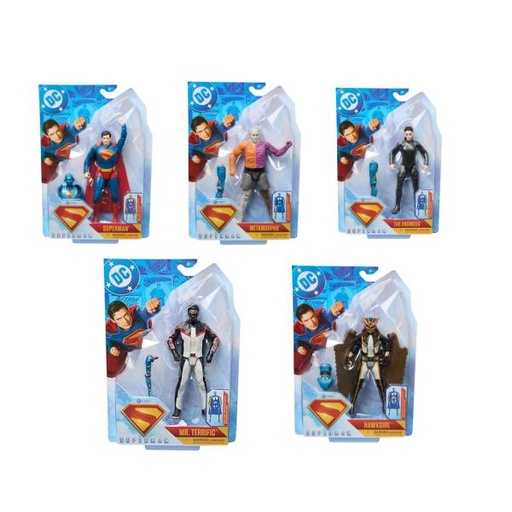 [BT6073290] Figuras DC Comics Super Man Surt/3 4a+( 3 Super Man 1 Mr Terrific 1 The Engineer )Caja de 5