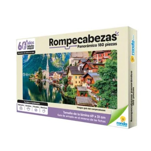 [RN12644] Rompecabezas Panorámico de Hallstatt Austríacos  180Pzs 60a+