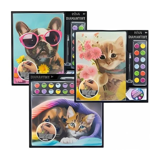 [NC96604] Set de Arte de Pintar con Cristales Plastios 3D Surt/3 8a+ (96105-107-112)