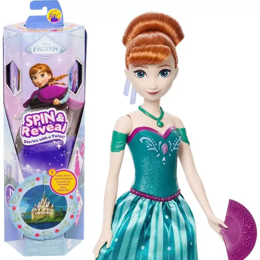 [MTJBG60] Muñeca Disney Princesa Frozen Spin & Reveal Ana 3a+