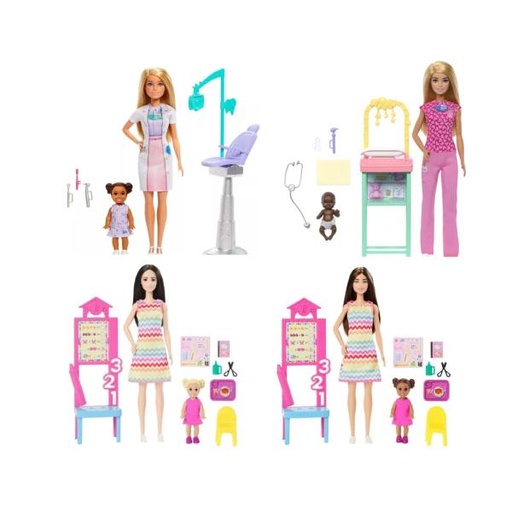 [MTJCR71] Muñeca Barbie con Diferentes Profesiones Surt/4 3a+