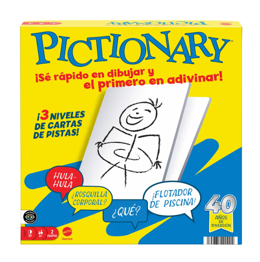 [MTJDX97] Juego de Mesa Pictionary 3 Niveles de Cartas 8a+