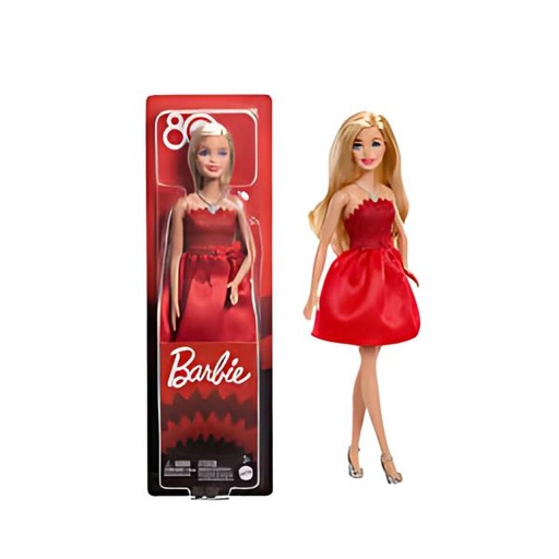 [MTJGD25] Muñeca Barbie 80 Aniversario 3a+